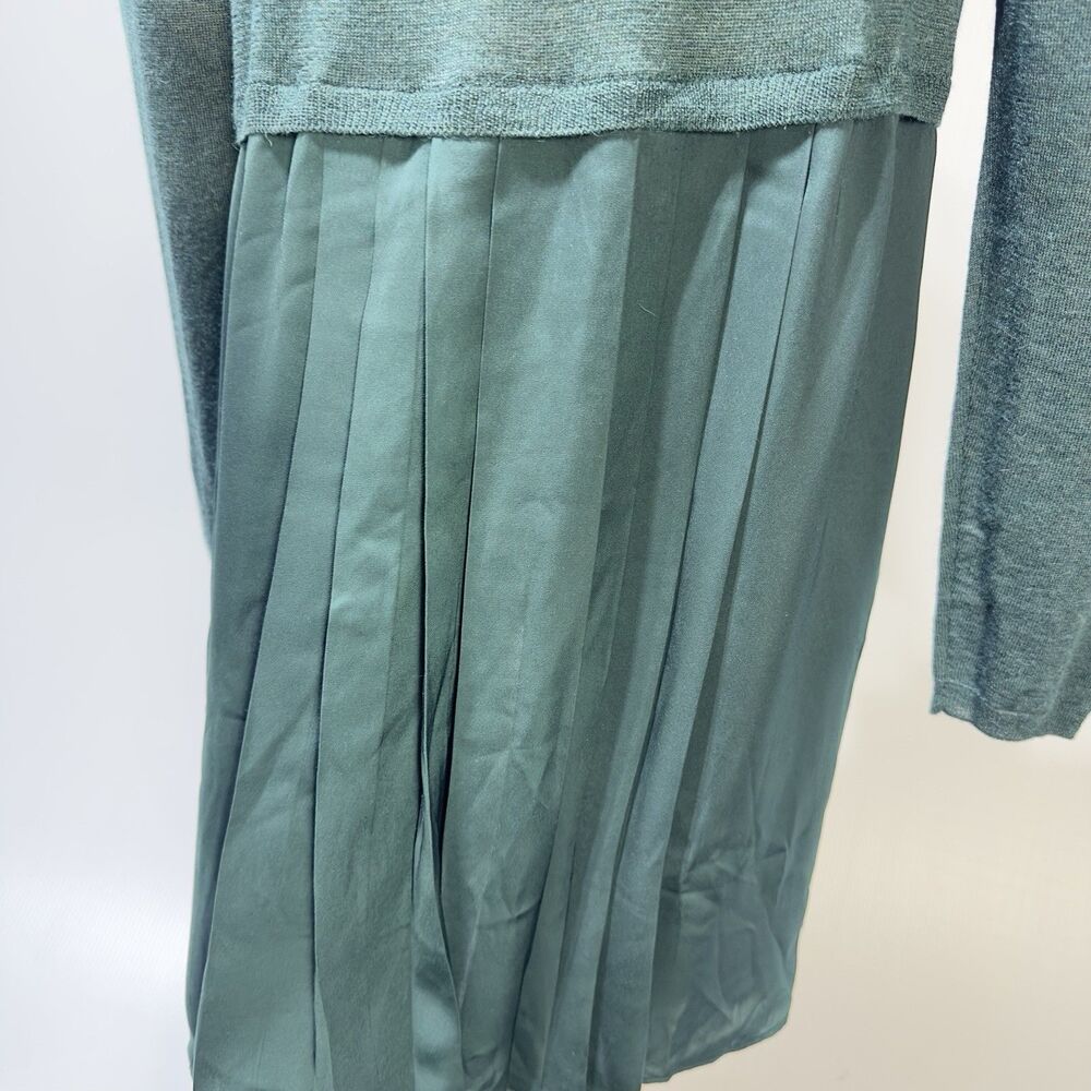 Soft Surroundings Knit Tunic Top Wool Alpaca Blend High Low Hem Size L Green NWT - Picture 3 of 9